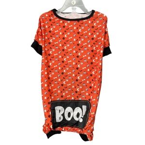 Halloween Pet Boo! Pumpkin, Skulls, Bones, Moon & Bats Pet Spirit Dog Onesie NWT